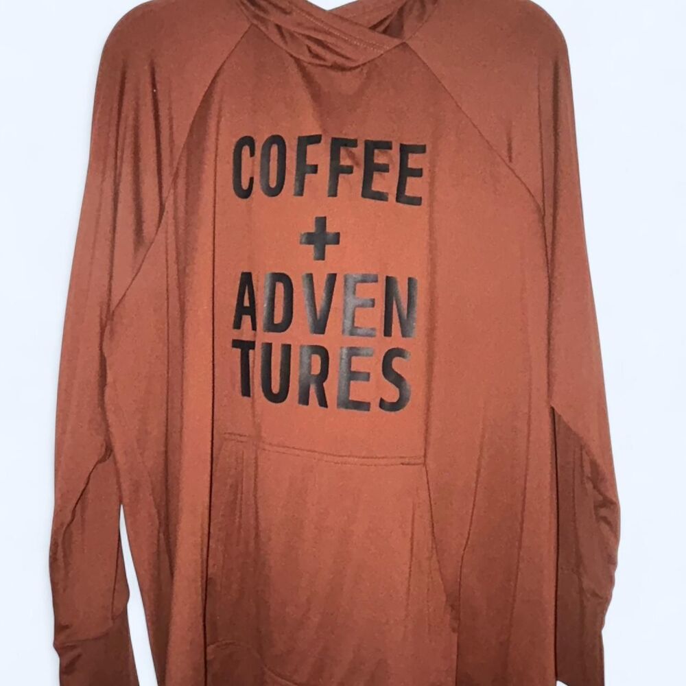 Lularoe Women's Orange and Brown Hoodie